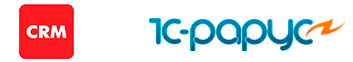 Лого 1С-Рарус и CRM