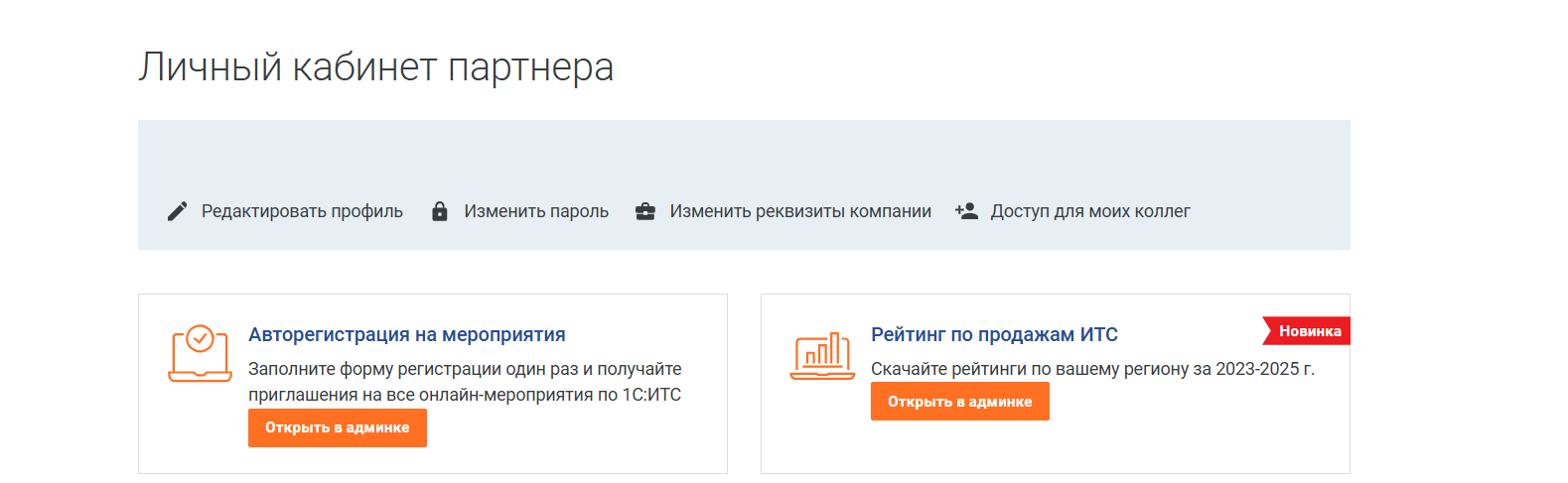 Рейтинг по продажам 1С:ИТС и сервисов за 4 квартал