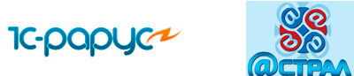 Логотип компании 1С-Рарус и компании Калуга Астрал